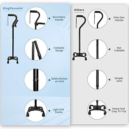 Foldable Walking Cane, Stable & Comfortable, Adjustable