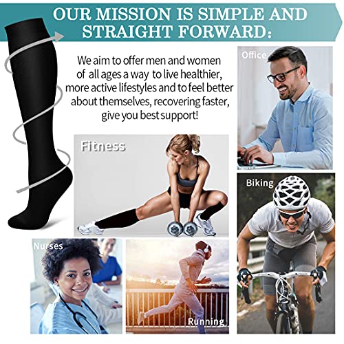 3 Pack Medical Compression Sock-Compression Sock for Women and Men-Best for Running,Nursing,Sports