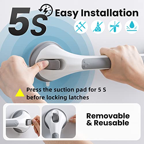 16 Inch Suction Cup Shower Grab Bar for Seniors