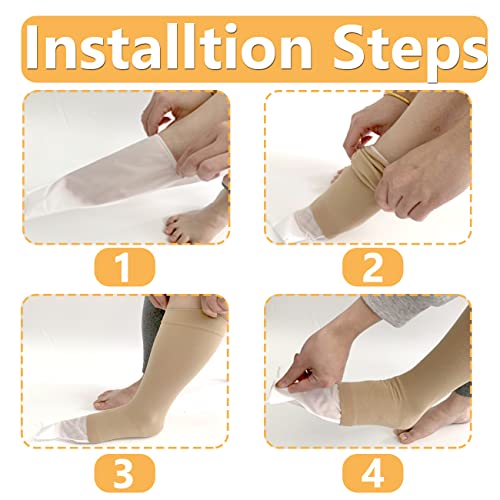 Open Toe Compression Sock Aid for Easy Slide - Slip Stocking Applicator to Help Assist Put On for Elderly, Disabled, Pregnant, 2 Pcs