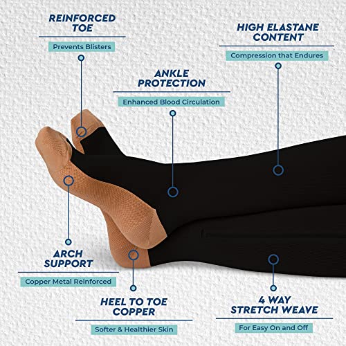 TheraMagic™ Zipper Compression Socks, 20-30mmHg, for Seniors