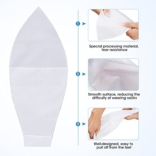 10 Pieces Easy Slide Open Toe Compression Sock Aid Slip Stocking Applicator Open Toe Compression Stockings for Assist Putting on for Elderly, Disabled, Pregnant Women or Men