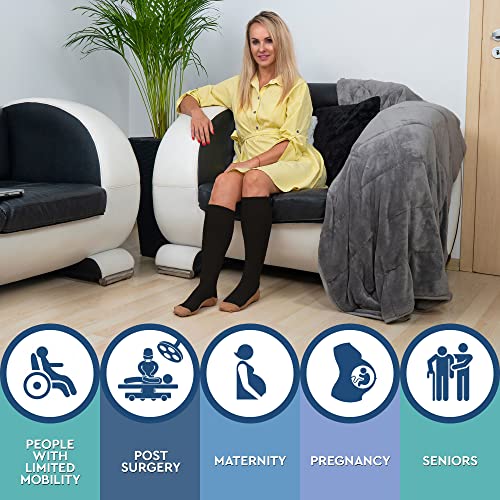 TheraMagic™ Zipper Compression Socks, 20-30mmHg, for Seniors
