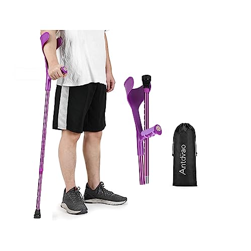 Purple Folding Forearm Crutch for Seniors