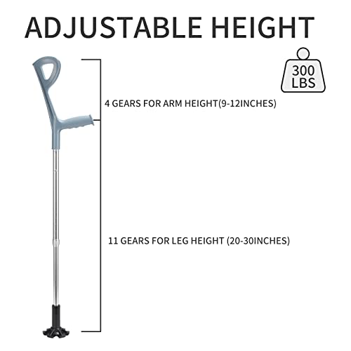 Foldable Ergonomic Forearm Crutch for Elderly