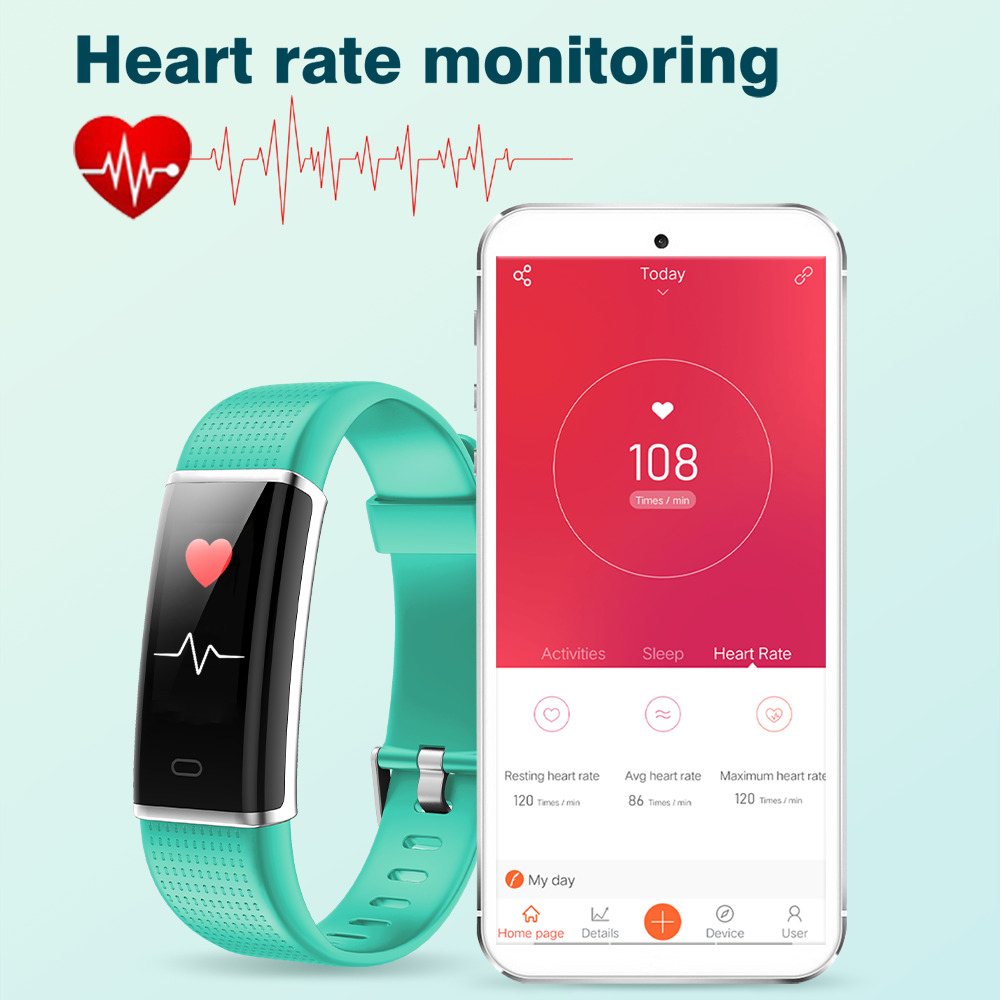 Activity Tracker Heart Rate Monitor Step Counter Smart Watch for Men Women