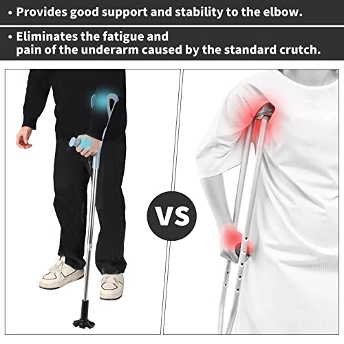 Foldable Ergonomic Forearm Crutch for Elderly