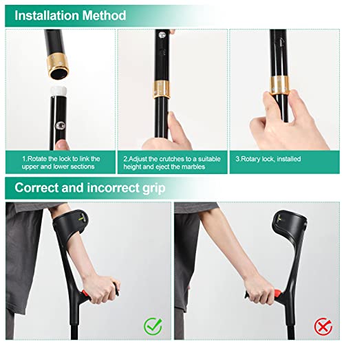 Adjustable Lightweight Forearm Crutches for Senior Citizens