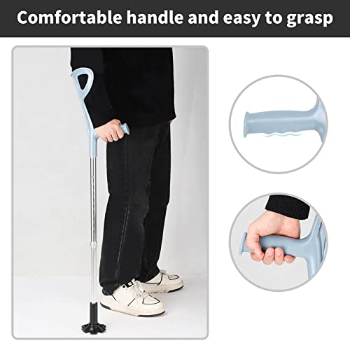 Foldable Ergonomic Forearm Crutch for Elderly