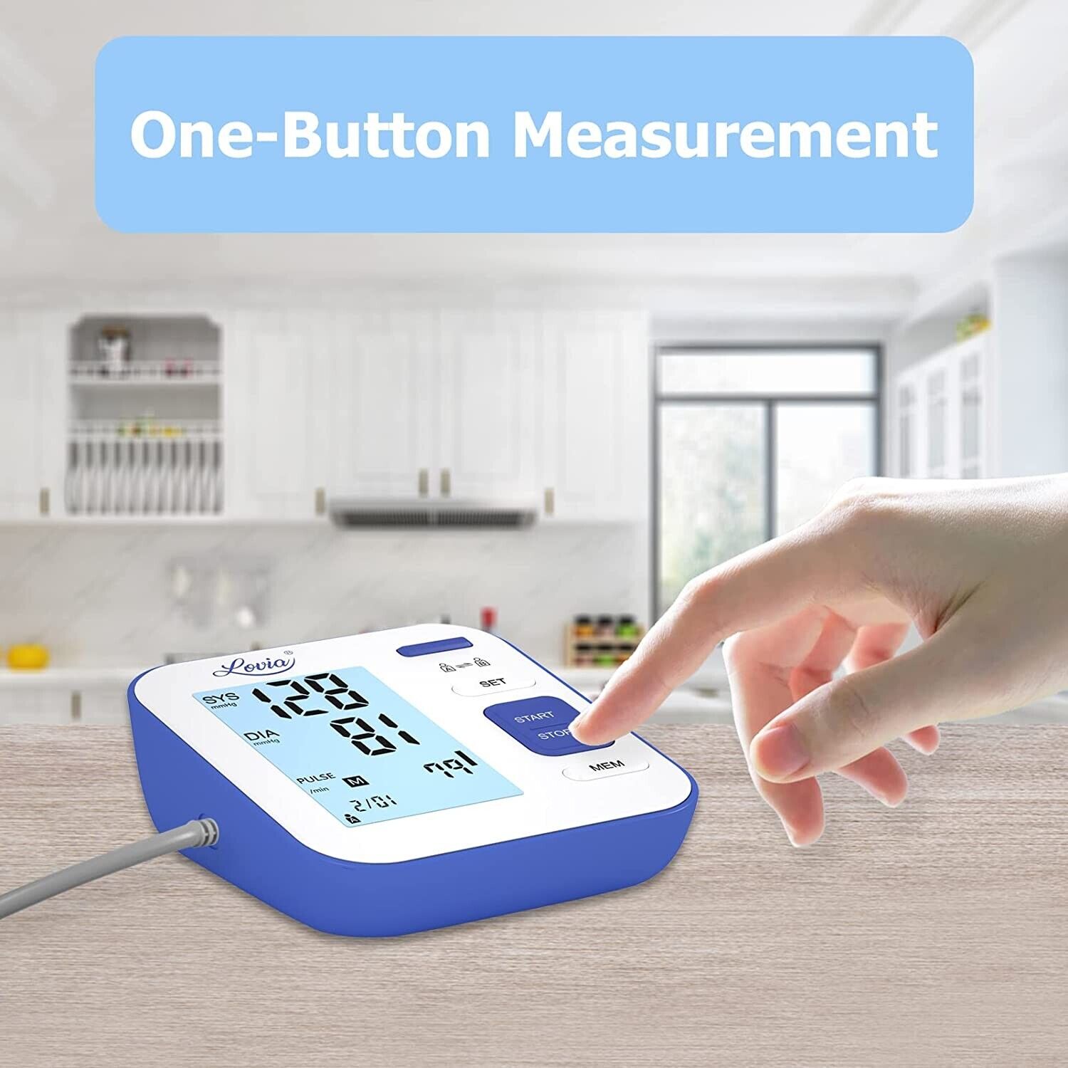 Blood Pressure Monitor Automatic Arm Digital BP Cuff Pulse Heart Rate Machine
