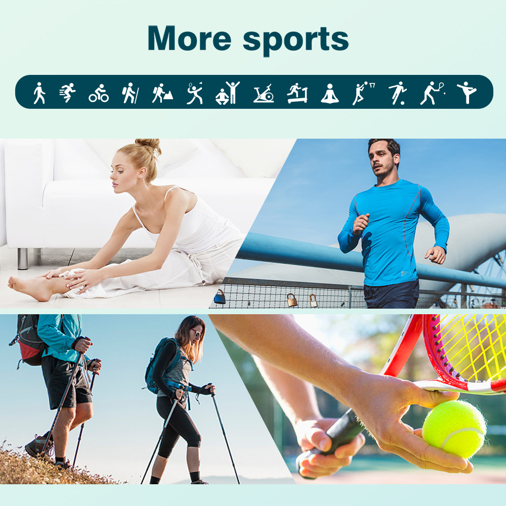 Activity Tracker Heart Rate Monitor Step Counter Smart Watch for Men Women