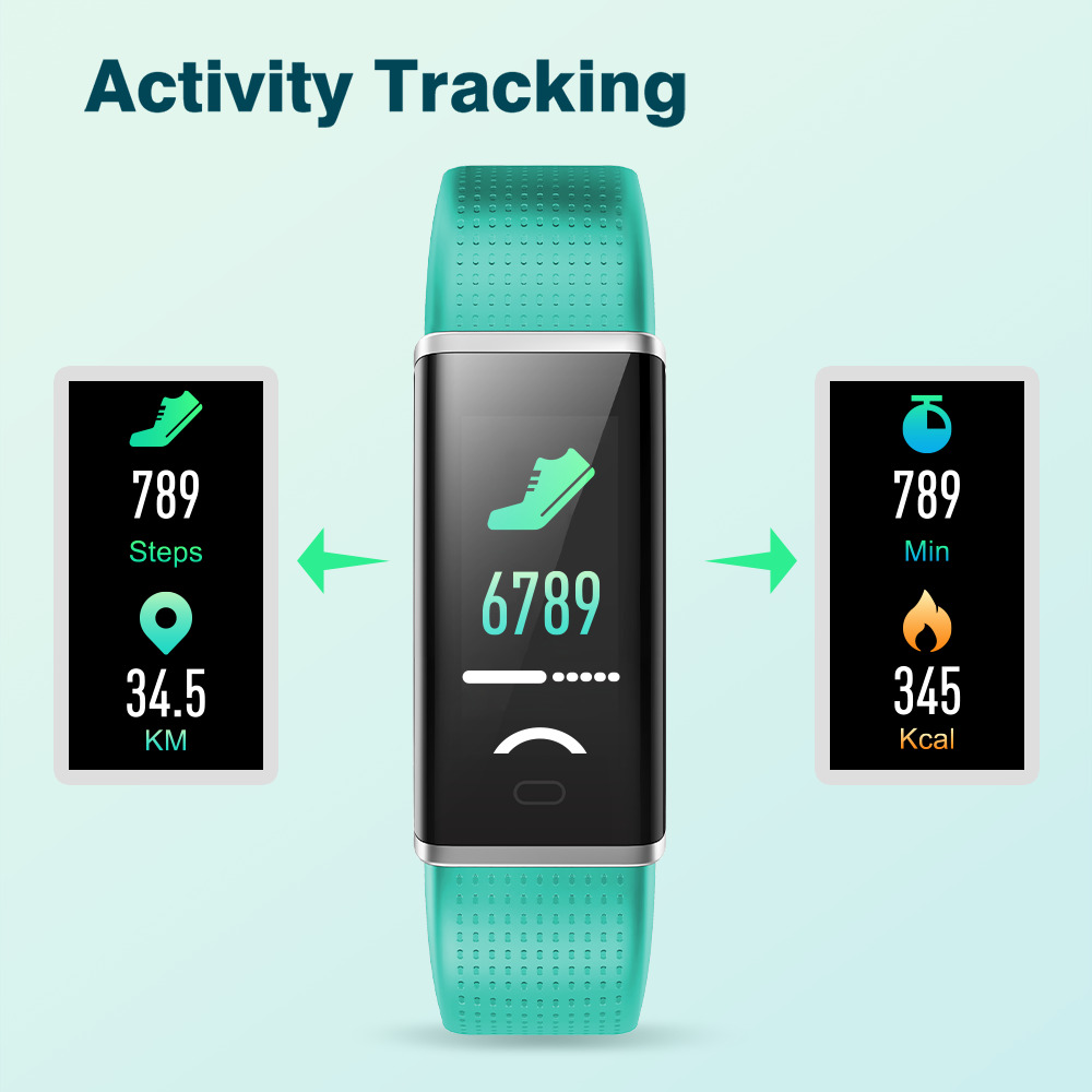 Activity Tracker Heart Rate Monitor Step Counter Smart Watch for Men Women