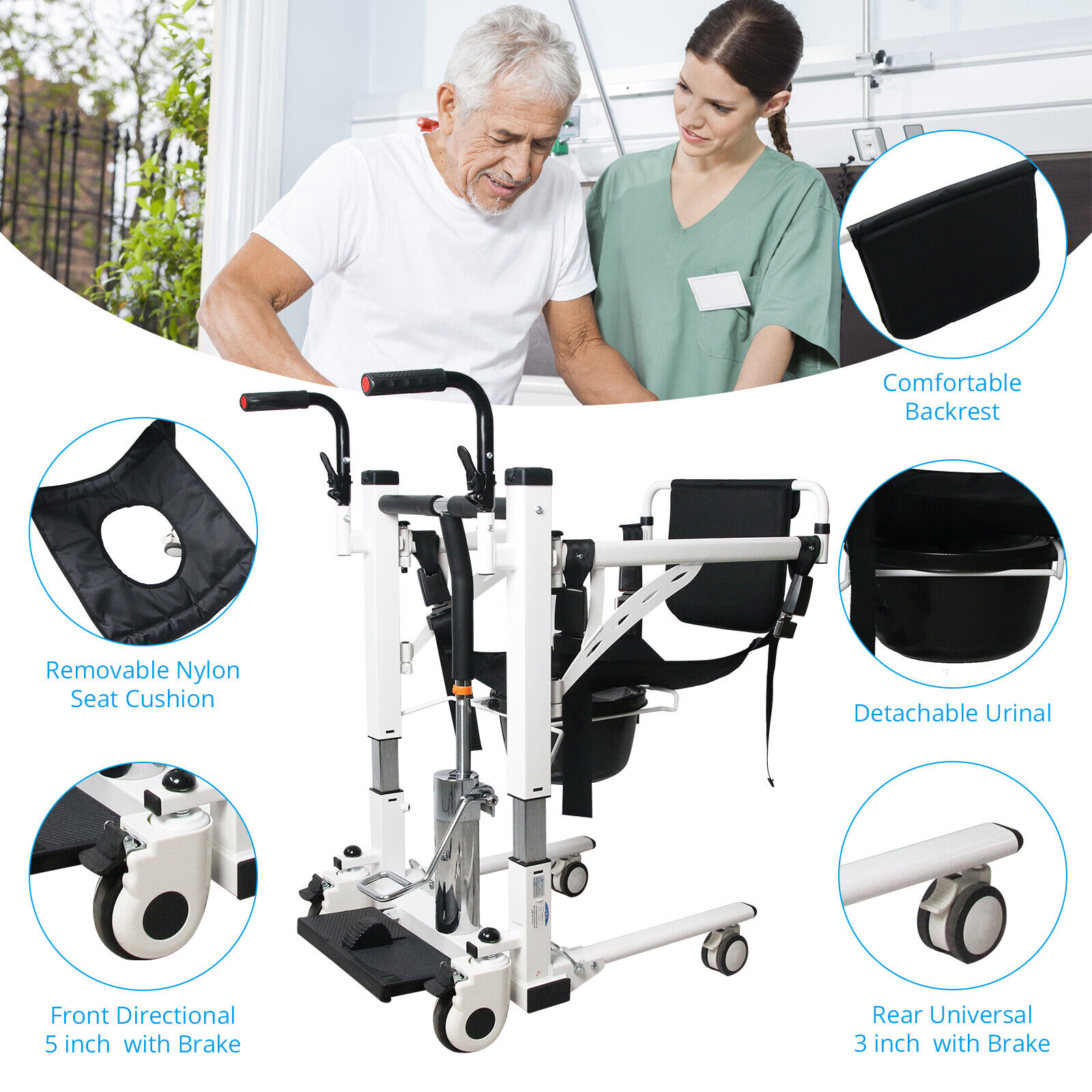 Home Patient Lift Wheelchair for Elderly