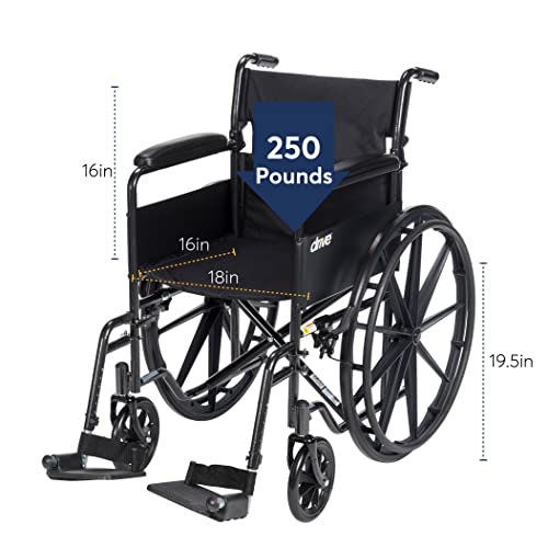 Silver Sport 1 Folding Transport Wheelchair for Seniors