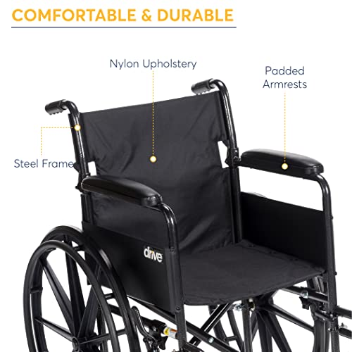 Silver Sport 1 Folding Transport Wheelchair for Seniors