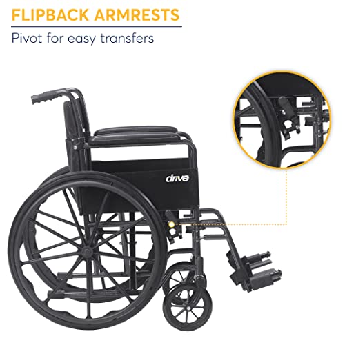 Silver Sport 1 Folding Transport Wheelchair for Seniors