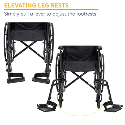 Silver Sport 1 Folding Transport Wheelchair for Seniors