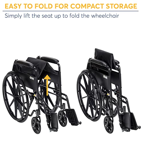Silver Sport 1 Folding Transport Wheelchair for Seniors