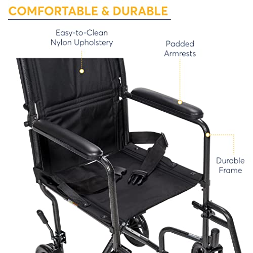 Drive Medical Lightweight Folding Transport Wheelchair