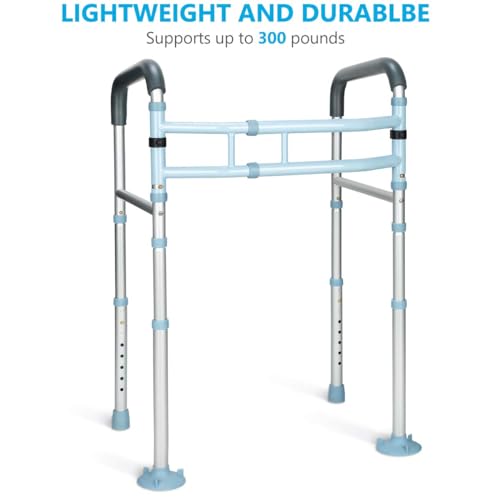 Adjustable Stand Alone Toilet Safety Rail for Senior Citizens