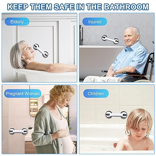 12" Strong Suction Shower Grab Bars - 2 Pack