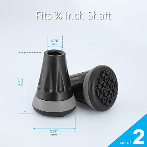 All Terrain Rubber Cane Tips - Pack of 2