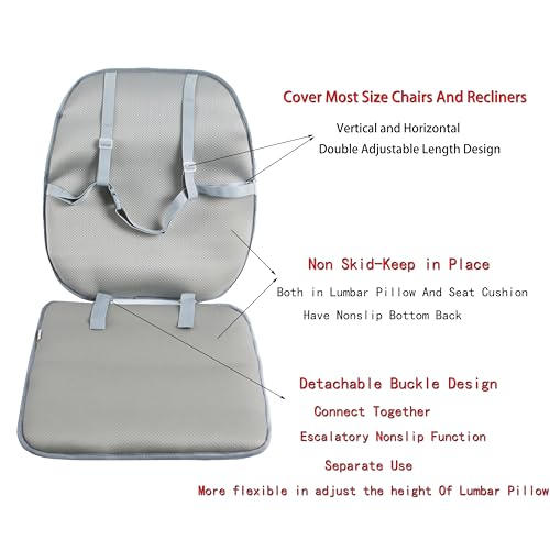 Large Orthopedic Recliner Chair with Lumbar Pillow
