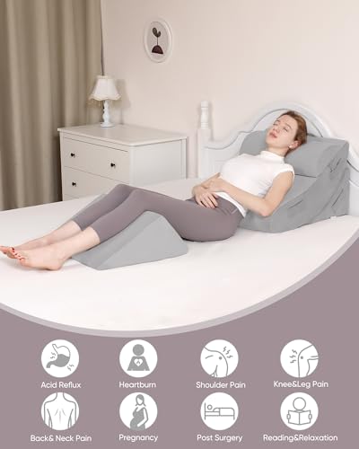 4pc Adjustable Orthopedic Bed Wedge Pillows - Senior Health