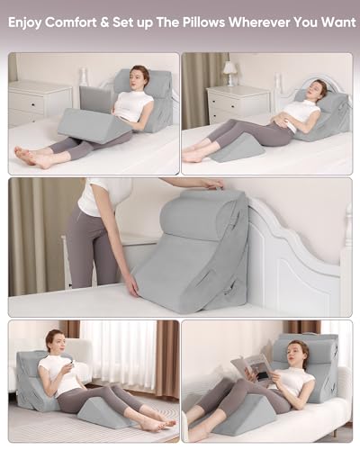 4pc Adjustable Orthopedic Bed Wedge Pillows - Senior Health