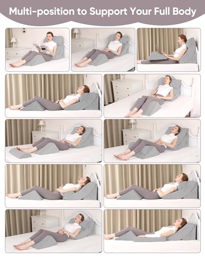4pc Adjustable Orthopedic Bed Wedge Pillows - Senior Health
