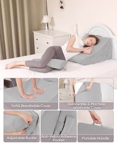 4pc Adjustable Orthopedic Bed Wedge Pillows - Senior Health