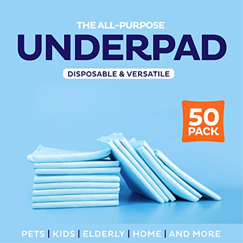 Disposable Underpads for Incontinence - 50-Pack