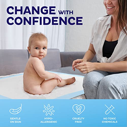 Disposable Underpads for Incontinence - 50-Pack