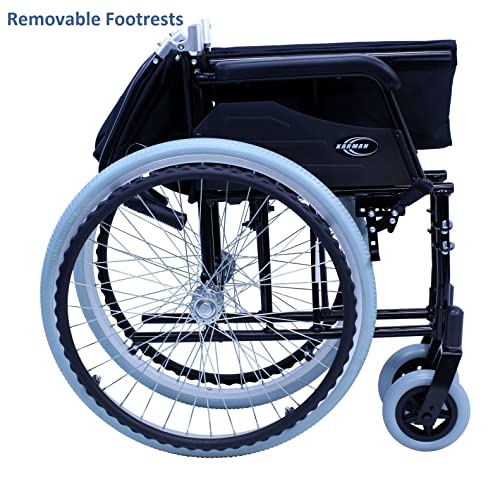 Karman Black LT-980 Ultra Lightweight Wheelchair - 24lbs