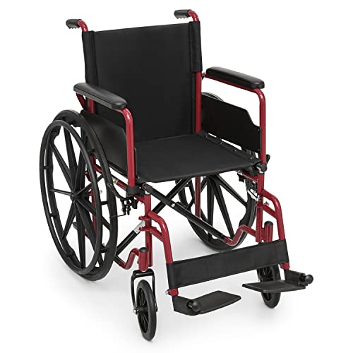 MoNiBloom Senior Wheelchair: Flip Back, 18" Wide Seat