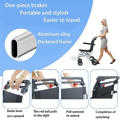 Super Lightweight Transport Wheelchair for Seniors