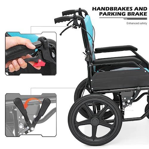 monicare Lightweight Wheelchair with Swing-Away Footrests 17.5" Seat