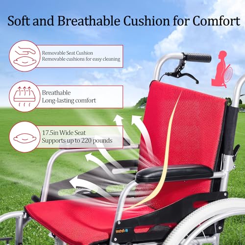 Lightweight Magnesium Wheelchair - Self Propelled, Folding Seat