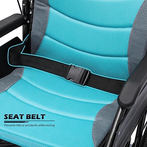 monicare Lightweight Wheelchair with Swing-Away Footrests 17.5" Seat