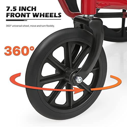 MoNiBloom Senior Wheelchair: Flip Back, 18" Wide Seat