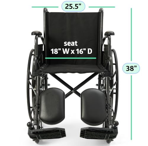 Lightweight Wheelchair for Senior Adults; Swing-Back Arms, Elevating Leg Rests