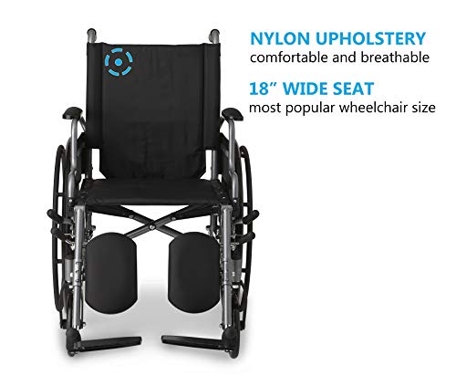 Lightweight Wheelchair for Senior Adults; Swing-Back Arms, Elevating Leg Rests