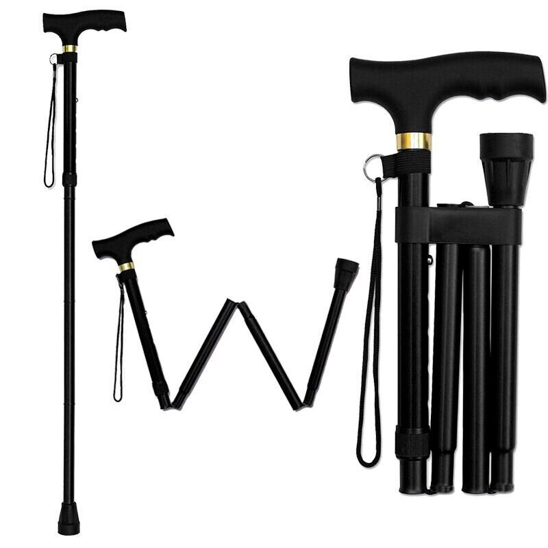 Cane Walking Stick Adjustable Folding walking Aluminum Collapsible Travel Hiking