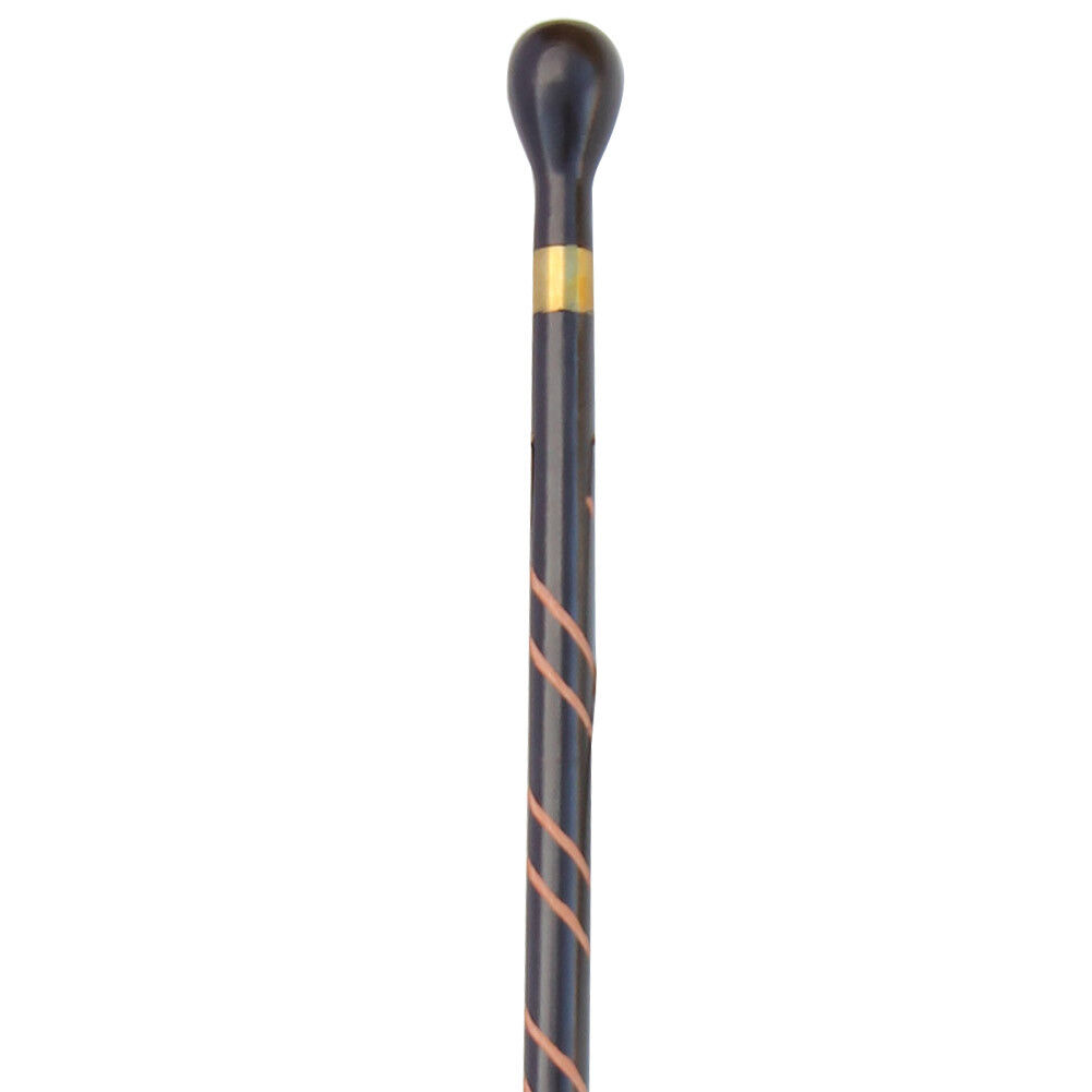 Night Out Walking Cane | Handmade Eucalyptus Wood Spiral Design Mobility Stick