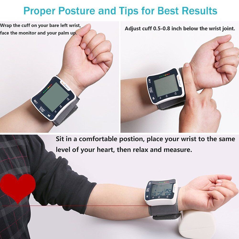 Blood Pressure Monitors Machine For Home Use Wrist bp Cuff Irregular Heartbeat