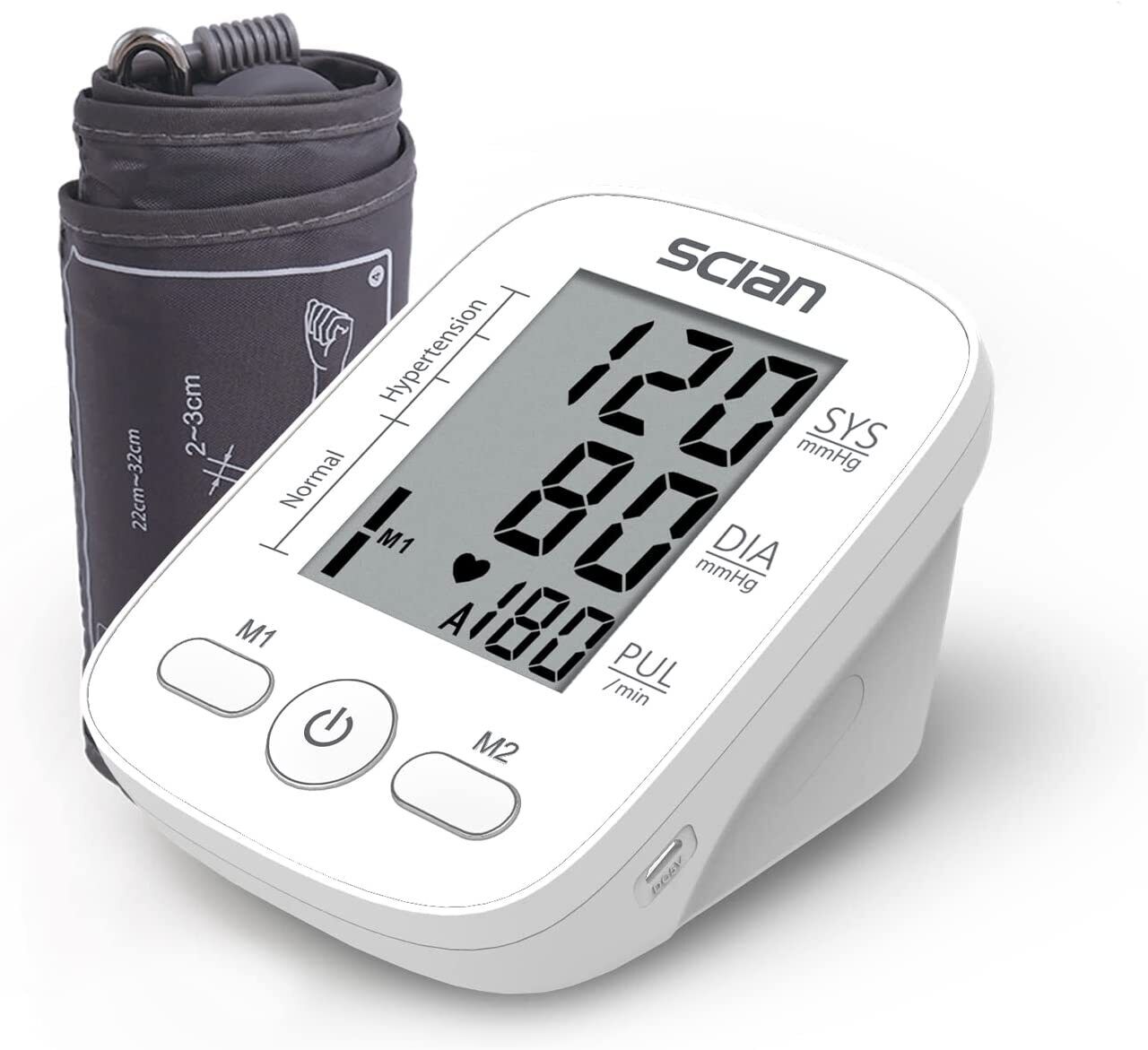 Scian Upper Arm Blood Pressure Monitor Digital Automatic BP Cuff Gauge Machine