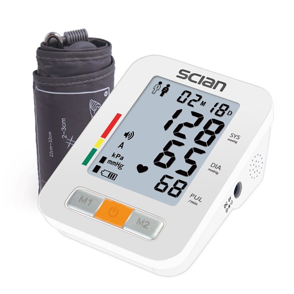 Scian LCD Blood Pressure Monitor Upper Arm Automatic Machine BP Cuff Gauge Pulse