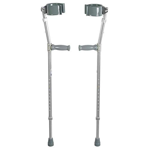 Gray Adult Forearm Crutch - 1 Pair