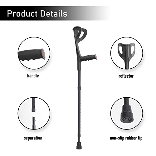BeneCane Lightweight Forearm Crutches - Adjustable, Ergonomic