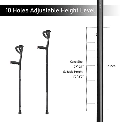 BeneCane Lightweight Forearm Crutches - Adjustable, Ergonomic